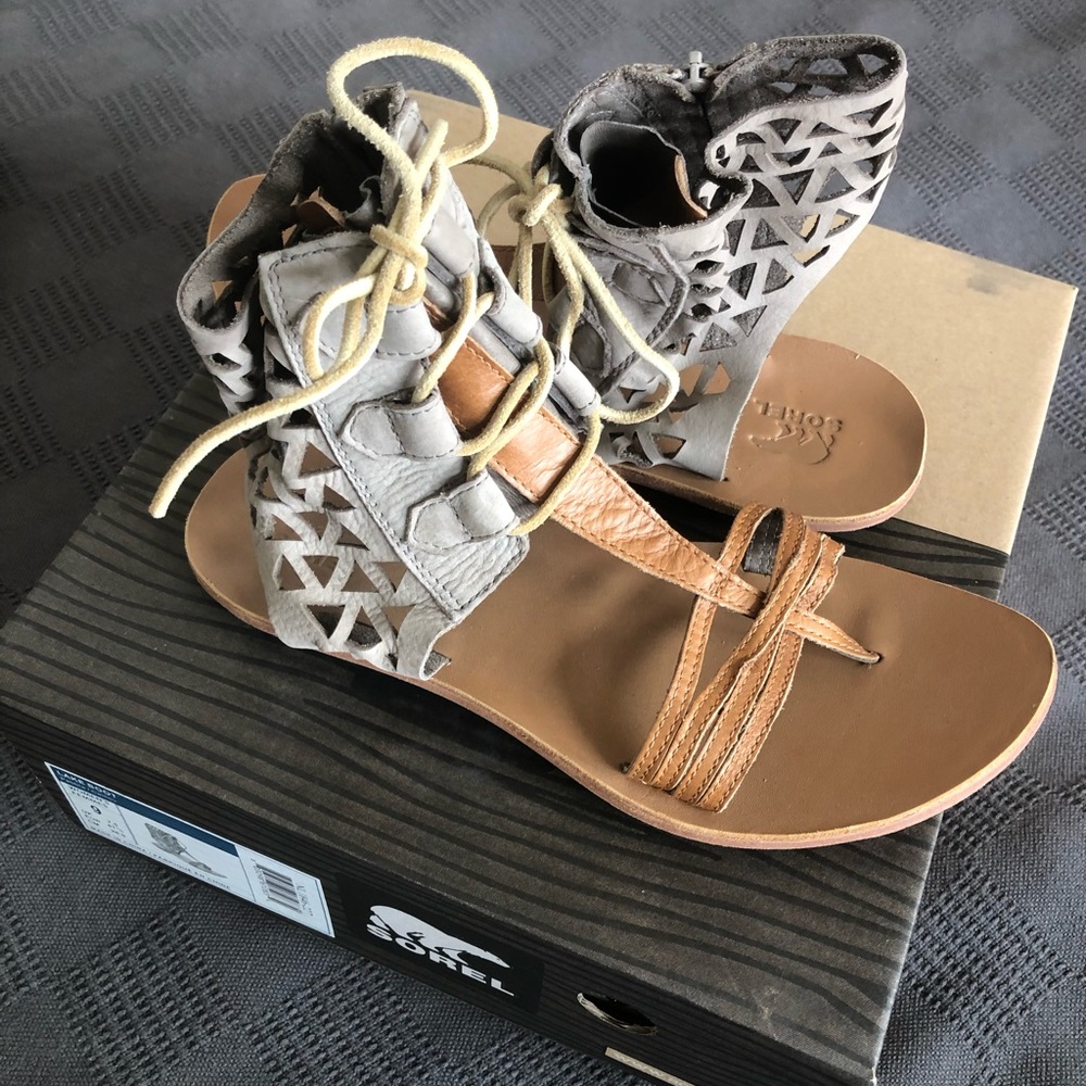 Sorel Lake Boot Sandal, Size 9 (41.5), Pebble/Tan